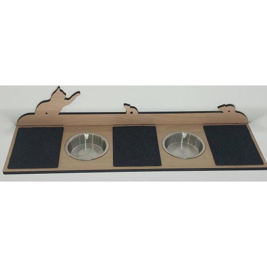 Wall Mounted Large Shelf With Feeding Bowl for cats