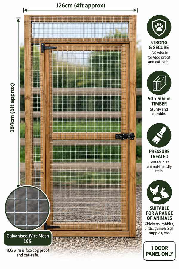 Wire Mesh Door Panel - 6ft x 4ft