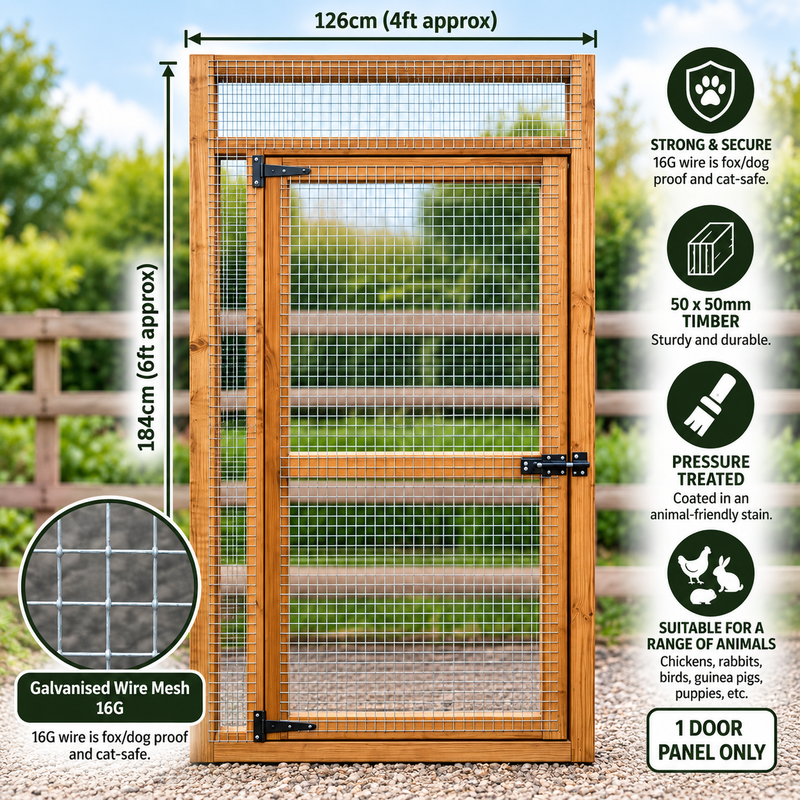 Wire Mesh Door Panel - 6ft x 4ft (184cm x 126cm)