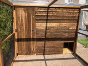 Enclosed Wooden Waterproof Dog Shelter With outside Exercise Run