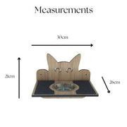 Wall Mounted Double Shelf With Feeding Bowl for cats