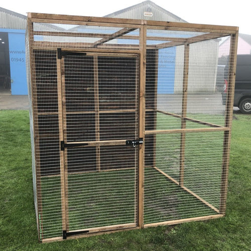 Fully Boarded Waterproof Aviary Run