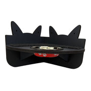 Hand and Natural Indoor Cat Corner Shelf with feeding bowl
