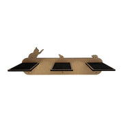 Hand and Natural Cat Long Stepping Stone Shelf