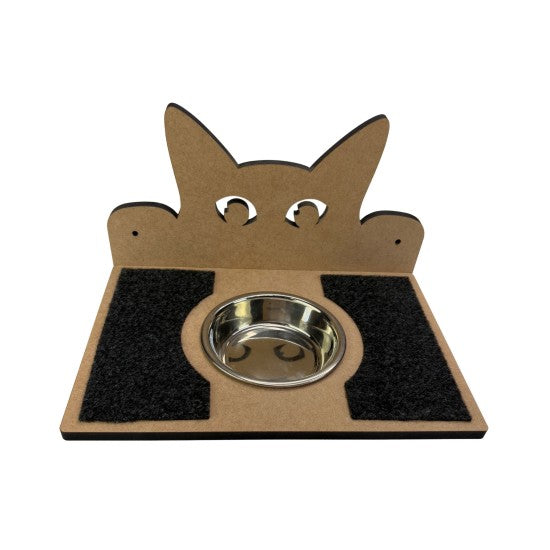 Hand and Natural Double Shelf with Feeding Bowl