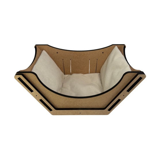 Hand and Natural Cat Sleeping Box