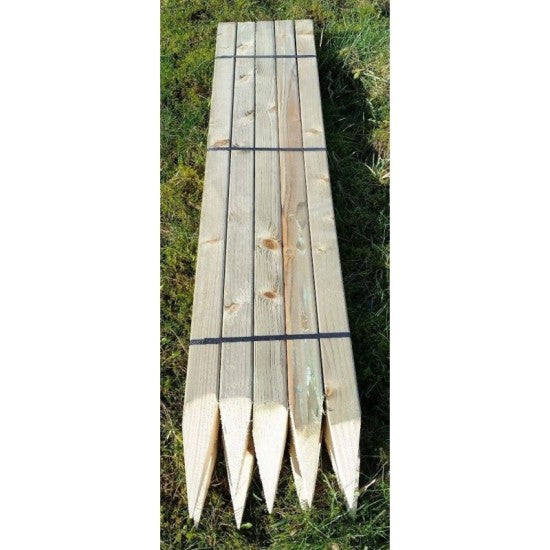 Tree stakes / wooden pegs - long 2" width - 10 pack