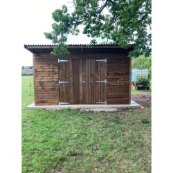 12x12 with double barn doors & overhang 12x12 with double barn doors & overhang