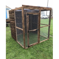4 Fully Boarded and Waterproof Roof with 16G Fox-Proof Mesh – Heavy-Duty 6ft x 6ft Pet Enclosure  🐈🐔🐶 4 Fully Boarded and Waterproof Roof with 16G Fox-Proof Mesh – Heavy-Duty 6ft x 6ft Pet Enclosure  🐈🐔🐶