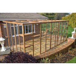 The Whisker Lodge – 12ft8" x 8ft Lean-To Catio with Shelves and Roof Options