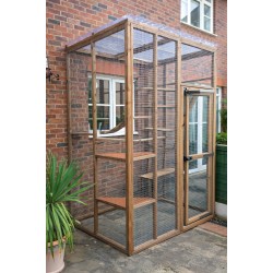 Whisker Porch – 6ft x 4ft x 8ft high - Lean-To Cat Run with Tall Roof