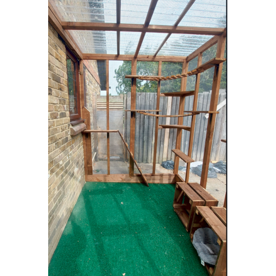 Catio Lean-To – Secure Outdoor Cat Run (6ft x 9ft x 7ft5") Catio Lean-To – Secure Outdoor Cat Run (6ft x 9ft x 7ft5")