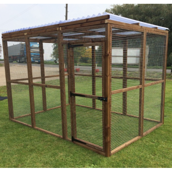 Strong Animal Run 6ft x 9ft 16G with optional Fox Proofing, shelves and roof Cat Play Pen