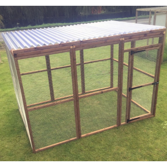 Strong Animal Run 6ft x 9ft 16G with optional Fox Proofing, shelves and roof Cat Play Pen
