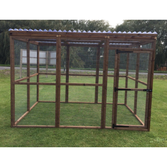 Strong Animal Run 6ft x 9ft 16G with optional Fox Proofing, shelves and roof Cat Play Pen