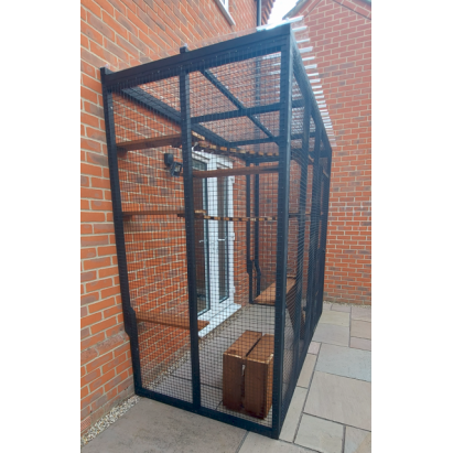 The Purr-side Pavilion – 8ft x 4ft 3-Sided Lean-To Catio 🐾🌿