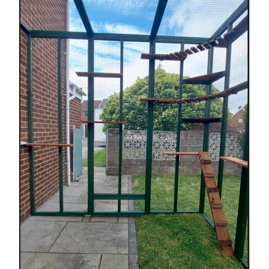 3sided lean to Catio Enclosure 275cm x 275cm 275cm x 275cm tall Painted