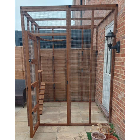 The Garden Den – Three-Sided Catio Retreat (6ft x 6ft x 8ft) 🐾🏡🌿