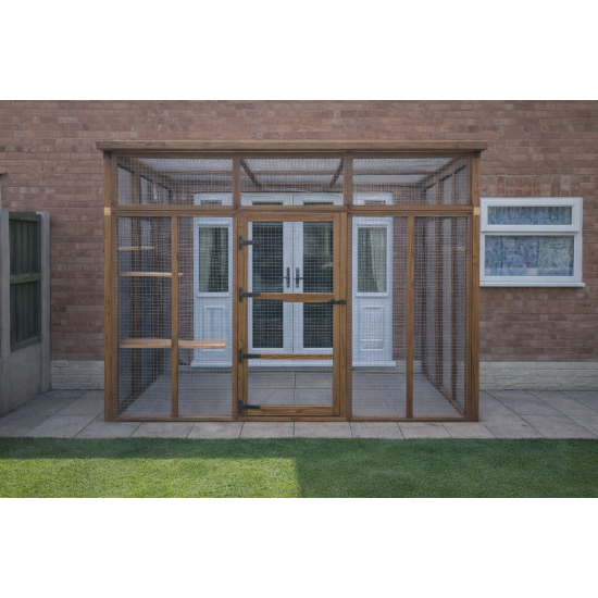 The Garden Explorer – 8ft x 6ft x 9ft Walk-In Catio with Optional Roof & Shelves options