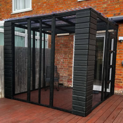 Midnight Meow Mansion – 6ft x 9ft x 7.5ft  🖤 Painted Black Edition 🐈⬛🐾 Midnight Meow Mansion – 6ft x 9ft x 7.5ft  🖤 Painted Black Edition 🐈⬛🐾