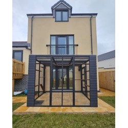 Midnight Meow Mansion – 6ft x 9ft x 7.5ft Painted Black Edition