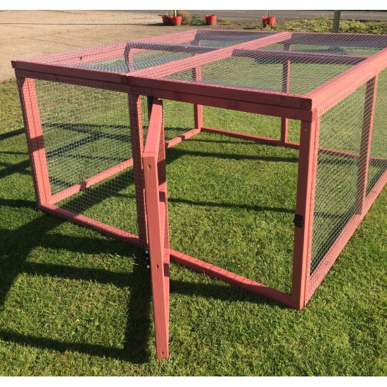 Pink Painted Rabbit Run Guinea Pig 6ft x 6ft 3ft Tall