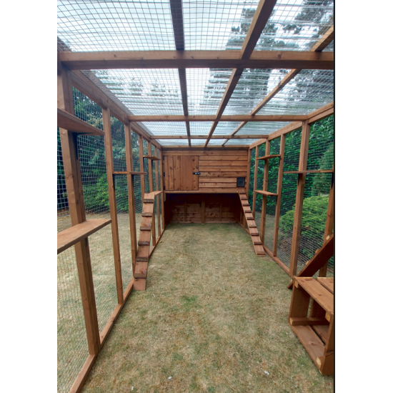 Cat House / Play Pen With Sleeping Box 12ft x 6ft Cat House / Play Pen With Sleeping Box 12ft x 6ft