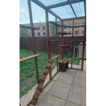 Explorer’s Haven – 12ft x 7ft x 8ft Three-Sided Cat Run 🐱 🔍🐾 