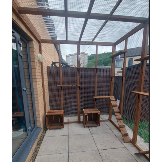 Explorer’s Haven – 12ft x 7ft x 8ft Three-Sided Cat Run 🐱 🔍🐾 