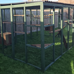 PVC Green Cat Play Pen Catio 8ft x12ft