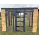 Freestanding Catio enclosure 6ft x 9ft x 6ft tall With Black 16g wire mesh & Tongue and groove boarded corners Freestanding Catio enclosure 6ft x 9ft x 6ft tall With Black 16g wire mesh & Tongue and groove boarded corners