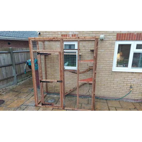 The Purrch Loft – Compact Cat Enclosure 5ft x 3ft x 7ft5 🐾🏡✨