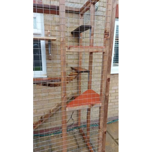 The Purrch Loft – Compact Cat Enclosure 5ft x 3ft x 7ft5 🐾🏡✨