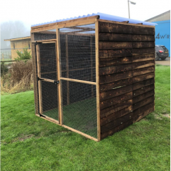 6 Fully Boarded Bird Aviary 6ft x 6ft - 19G Mesh Front Chicken Run - Budget Waterproof Enclosure 6 Fully Boarded Bird Aviary 6ft x 6ft - 19G Mesh Front Chicken Run - Budget Waterproof Enclosure