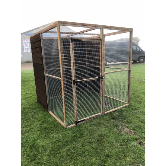 Bird Aviary 6ft x 6ft 19G 184cm x 93cm Chicken Run Budget Enclosure