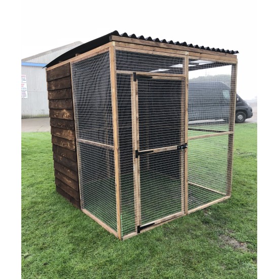 Bird Aviary 6ft x 6ft 19G Chicken Run Budget Waterproof Enclosure