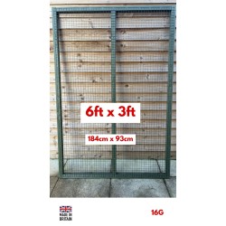 Green 6ft x 3ft (184cm x 94cm) Aviary 16G Wire Mesh Panel 