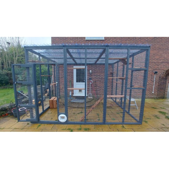 Catio Three sided lean to  8ft x 6ft x 7.5ft tall 