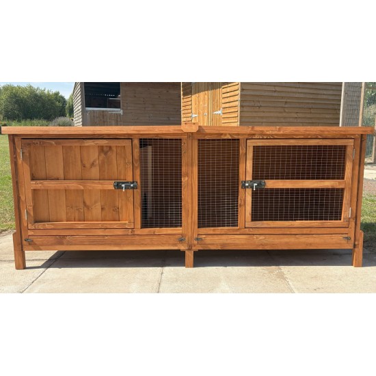 6ft x 9ft Bunnio with 1 Tier 6ft Rabbit Hutch Included 16G 1/2" x 1/2" wire mesh 6ft x 9ft Bunnio with 1 Tier 6ft Rabbit Hutch Included 16G 1/2" x 1/2" wire mesh