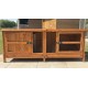 6ft x 9ft Bunnio with 1 Tier 6ft Rabbit Hutch Included 16G 1/2" x 1/2" wire mesh