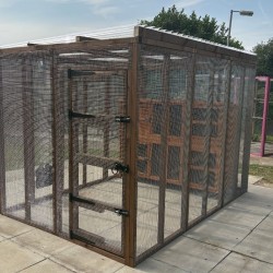 6ft x 9ft Bunnio with 2 Tier 6ft Rabbit Hutch Included 16G 1/2" x 1/2" wire mesh 6ft x 9ft Bunnio with 2 Tier 6ft Rabbit Hutch Included 16G 1/2" x 1/2" wire mesh