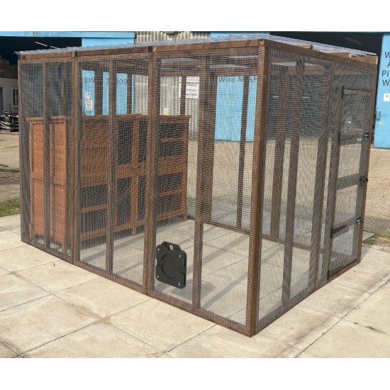 6ft x 9ft Bunnio with 2 Tier 6ft Rabbit Hutch Included 16G 1/2" x 1/2" wire mesh 6ft x 9ft Bunnio with 2 Tier 6ft Rabbit Hutch Included 16G 1/2" x 1/2" wire mesh