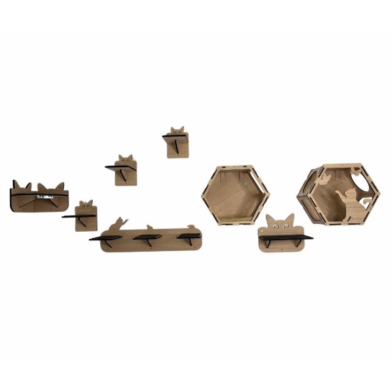 Wall Mounted Indoor Cat furniture Bundle 3 Wall Mounted Indoor Cat furniture Bundle 3