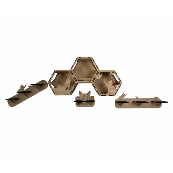 Wall Mounted Indoor Cat Furniture Bundle 4 Wall Mounted Indoor Cat Furniture Bundle 4
