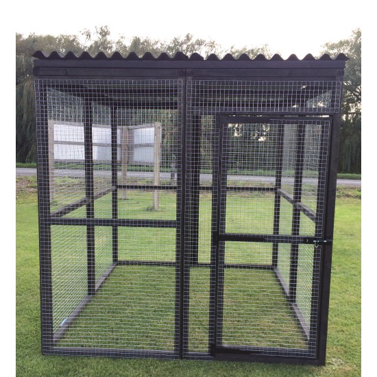 Black Waterproof 16G Outdoor 6ft x 6ft Animal Rabbit Chicken Dog Pen