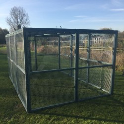 Heavy-Duty 12ft x 8ft Chicken Run – Painted Blue, Safe for Cats/Dogs/Chickens Heavy-Duty 12ft x 8ft Chicken Run – Painted Blue, Safe for Cats/Dogs/Chickens