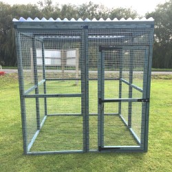 Blue Waterproof 16G Outdoor 6ft x 6ft Animal Rabbit Chicken Dog Pen Blue Waterproof 16G Outdoor 6ft x 6ft Animal Rabbit Chicken Dog Pen