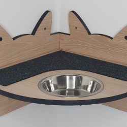 Wall Mounted Corner Shelf With Feeding Bowl for cats Wall Mounted Corner Shelf With Feeding Bowl for cats