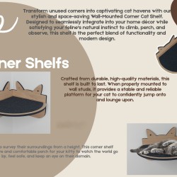 Wall Mounted corner shelf for cats