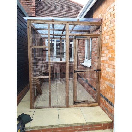 Catio / Cat Lean Too 9ft Wide x 8ft Deep x 8ft Tall Waterproof Roof